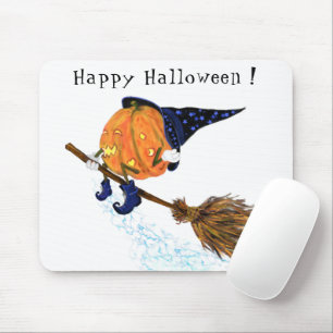 Halloween Witch Pumpkin Mouse Pad Musmatta