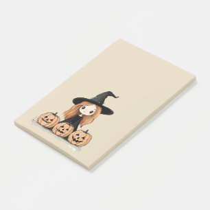 Halloween Witch Pumpkin Notes Post-it Block