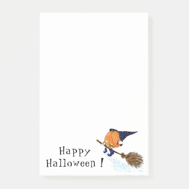 Halloween Witch Pumpkin Post-it® Notes Post-it Block (Framsida)