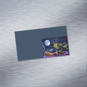 Halloween/Witch Return-Affärskort Magnet