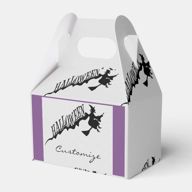 Halloween Witch Riding Broom Thunder_Cove Presentaskar (Framsidan Sidan)