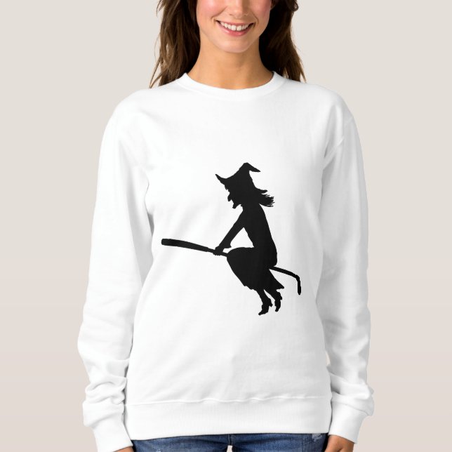 Halloween Witch Riding Golf Klubb | Golfer T Shirt (Framsida)
