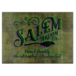 Halloween Witch Salem Broom Company Sign