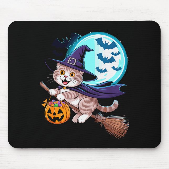 Halloween Witch Scottish Fold Moon Coupari  Musmatta (Framsidan)