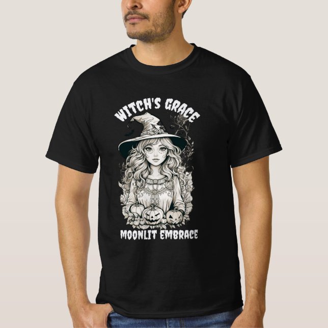 Halloween Witch Shirt | Unisex Fall Shirts T Shirt (Framsida)