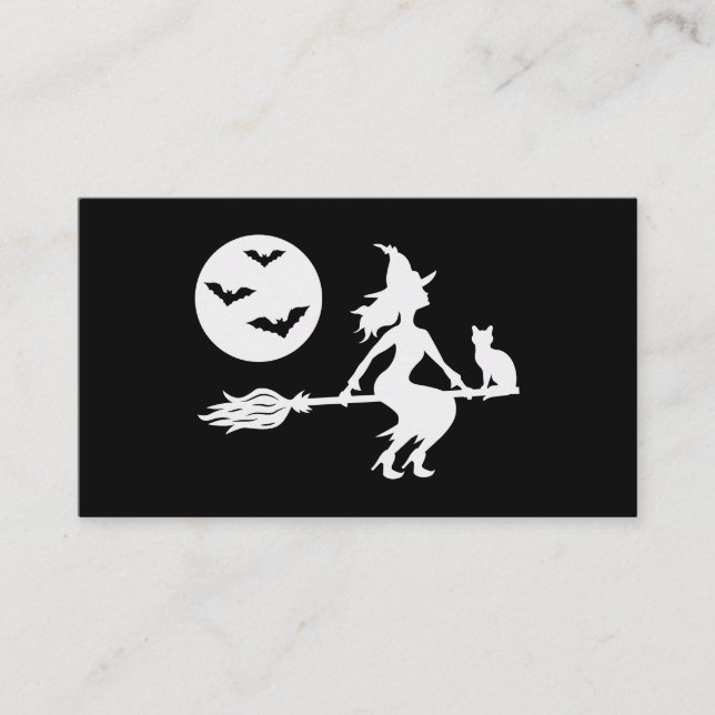 Halloween Witch Small Business Order Tack Visitkort (Framsida)