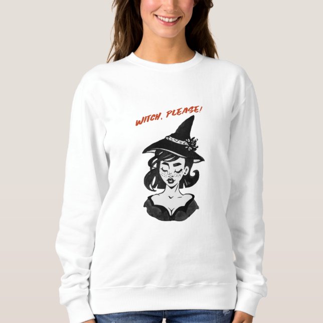 Halloween, Witch, snälla! T Shirt (Framsida)