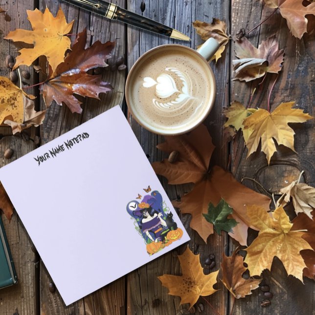 Halloween Witch Sugar Skull Anteckningsblock (Skapare uppladdad)