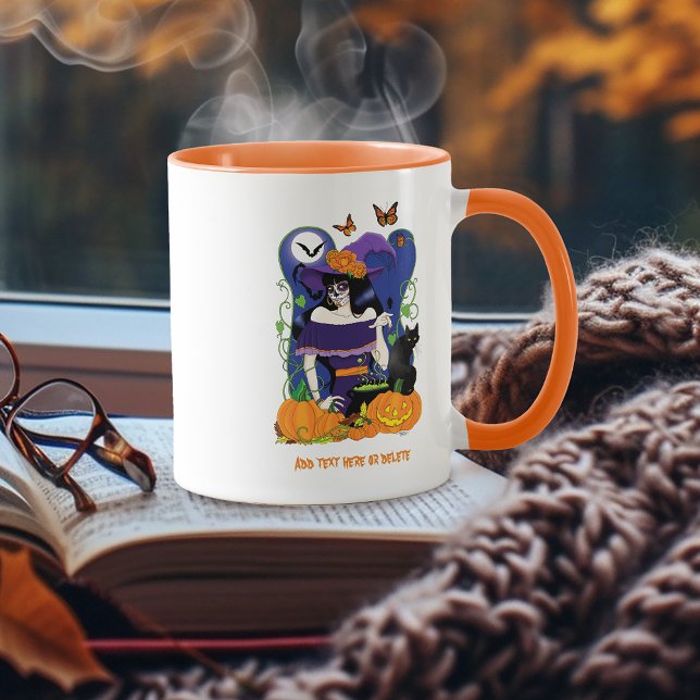 Halloween Witch Sugar Skull Mugg (Skapare uppladdad)