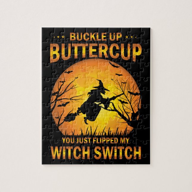 Halloween Witch Switch Buckle Up Butterpe Pussel (Vertikal)