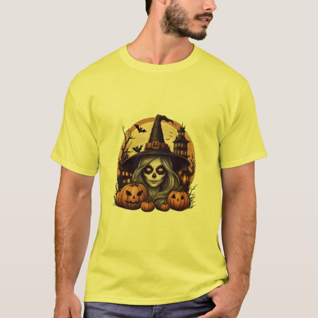 Halloween Witch T Shirt (Framsida)