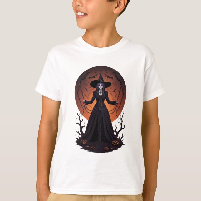 Halloween Witch T Shirt (Framsida)