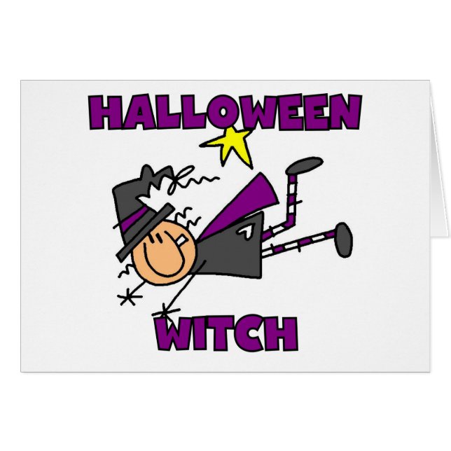 Halloween Witch T-shirts och presenter Hälsningskort (Framsidan Horizontal)