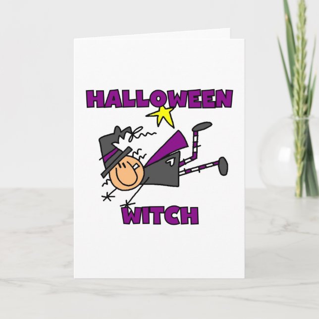 Halloween Witch T-shirts och presenter Kort (Framsida)