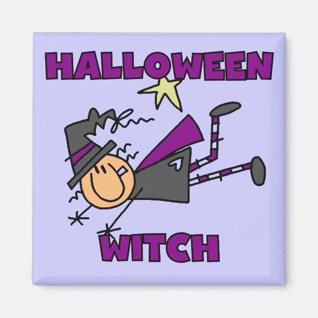 Halloween Witch T-shirts och presenter Magnet (Framsidan)