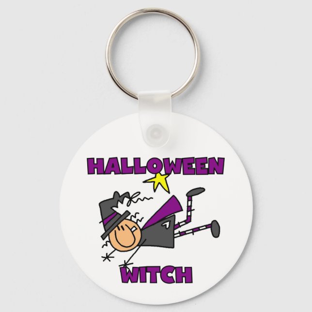 Halloween Witch T-shirts och presenter Nyckelring (Framsida)