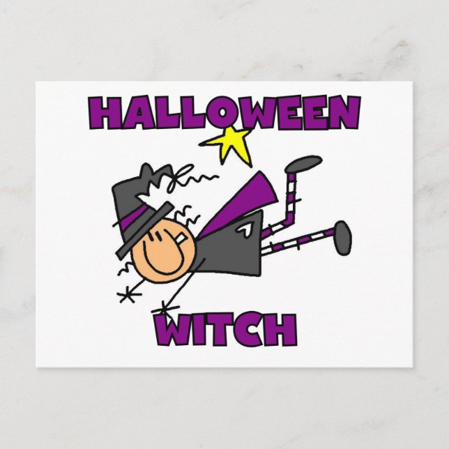 Halloween Witch T-shirts och presenter Vykort (Framsida)