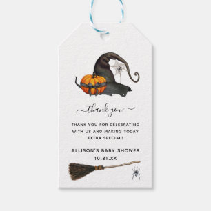 Halloween Witch Tack för babyskor Presentetikett