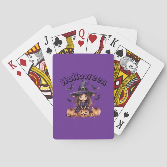 Halloween Witch-ThLED-uppspelningskort Casinokort (Baksidan)