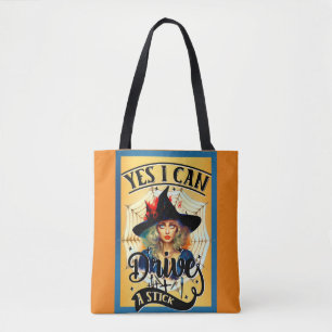 Halloween Witch Thned Tote Bag Tygkasse