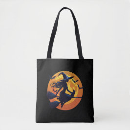 Halloween Witch Tote Bag Snyggt Kvinnor i Hallowen Tygkasse
