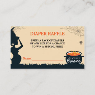 Halloween Witch Twillingar Baby Shower Diaper Raff Tilläggskort