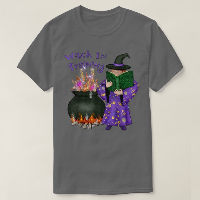 Halloween Witch under träning t T Shirt (Design framsida)