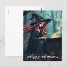 Halloween Witch Vykort
