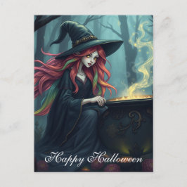 Halloween Witch Vykort