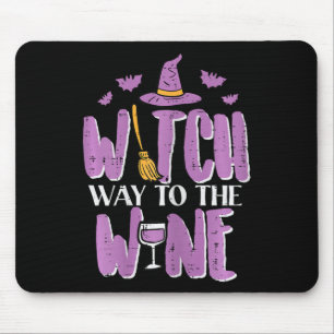 Halloween Witch Way Way Way-vägen till Funny Pun C Musmatta