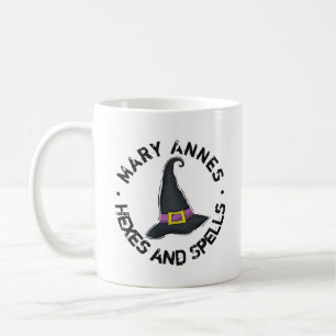 Halloween Witch Whimsical Cute Hat Typography Kaffemugg