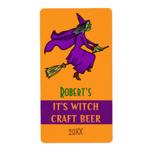 Halloween Witch Witches Craft Beer Flaska Brewing Fraktsedel