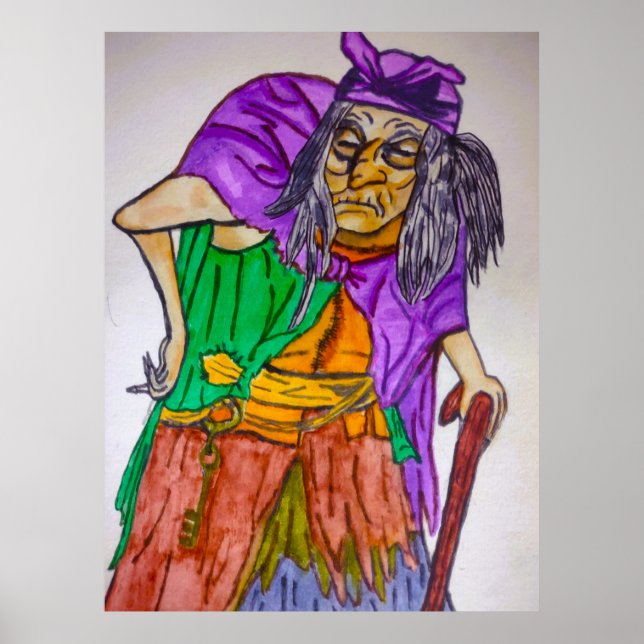 HALLOWEEN WITCH WITH ATTITUDE POSTER (Framsidan)