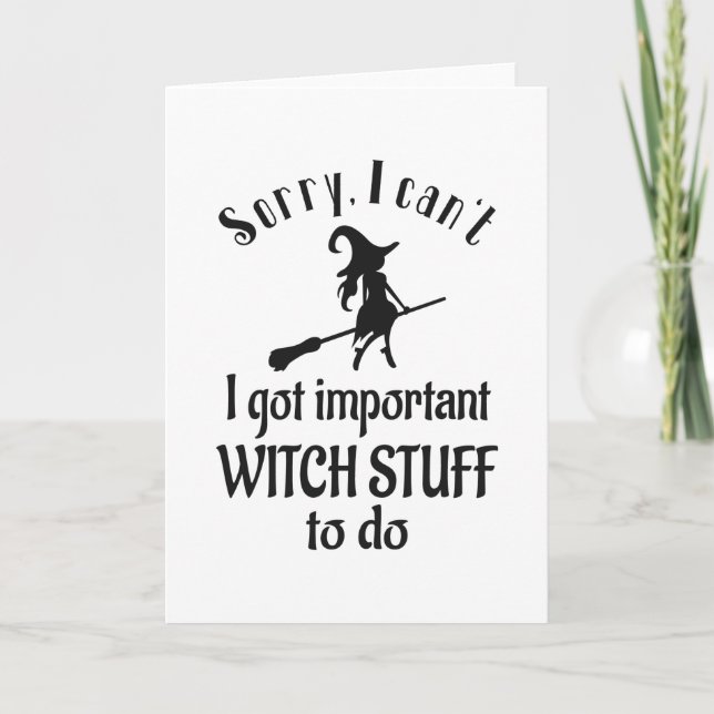 Halloween Witch Women Roliga meningar Gift Kort (Framsida)