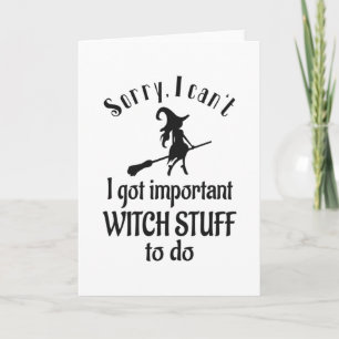 Halloween Witch Women Roliga meningar Gift Kort