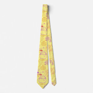 Halloween Witchcraft Mönster Neon 01 L Gult BG Slips