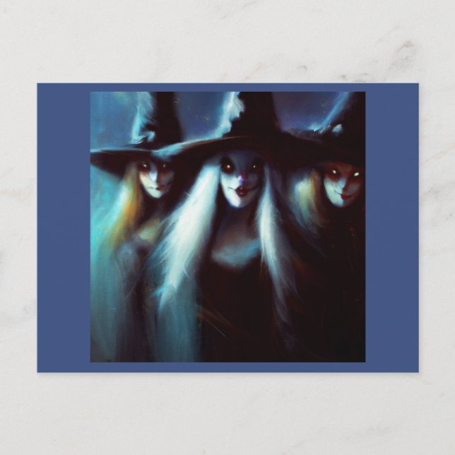 Halloween - Witches 4 Vykort (Framsida)