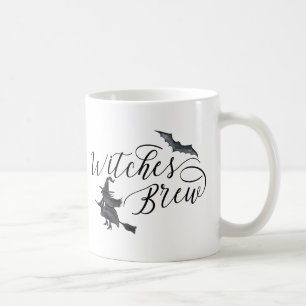Halloween Witches Brew Fladdermus Handskriftlig Kaffemugg