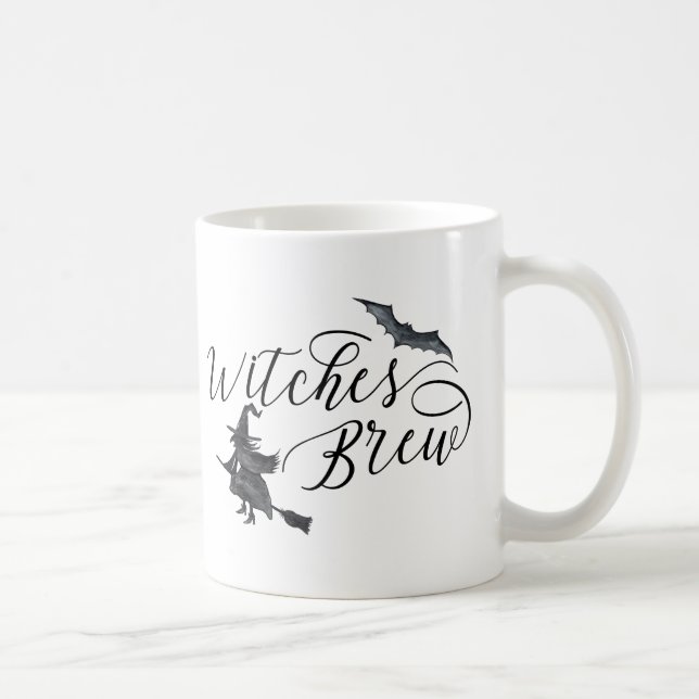 Halloween Witches Brew Fladdermus Handskriftlig Kaffemugg (Höger)