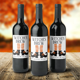 Halloween Witches Brew-Personlig Vinflaska Etikett