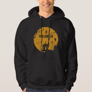 Halloween Witches Fladdermöss Spöken Orange Costum Hoodie