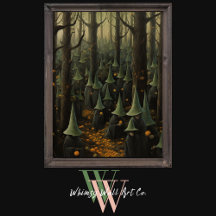 Halloween Witches i Forest Mörk Gothic Art