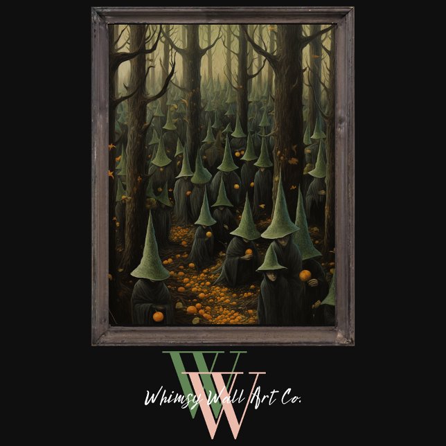 Halloween Witches i Forest Mörk Gothic Art Poster (Skapare uppladdad)