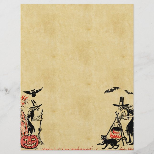 Halloween Witches Letterhead (Framsida)