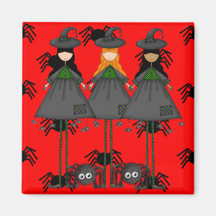Halloween Witches Magnet