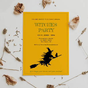 Halloween Witches party Inbjudningar