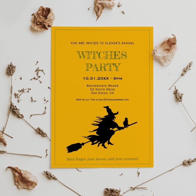 Halloween Witches party Inbjudningar (Skapare uppladdad)