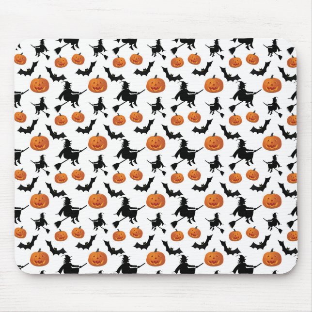 Halloween Witches, Pumpkins och Fladdermus Musmatta (Framsidan)