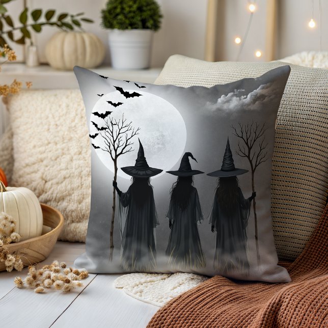 Halloween Witches Spooky Season Kudde (Skapare uppladdad)