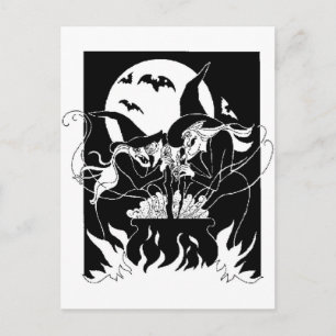 Halloween Witches Vykort